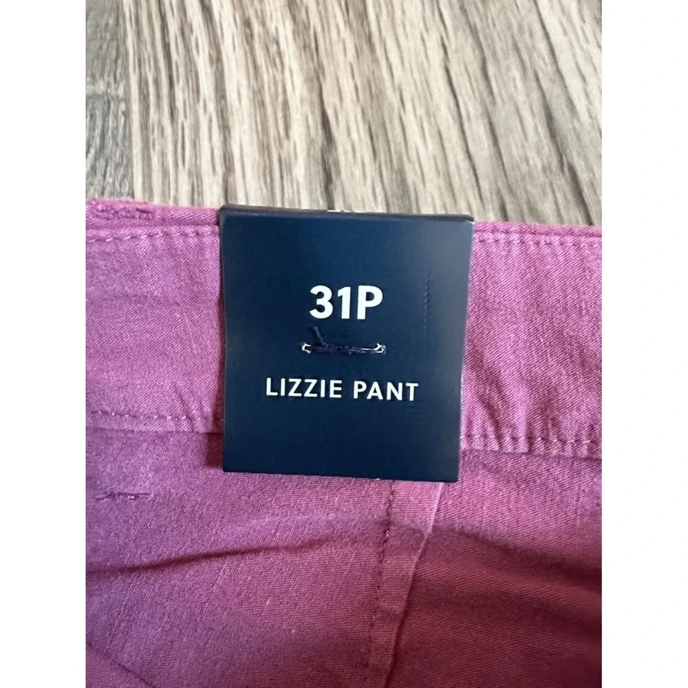 J. Crew NWT patch pocket Cotton Lizzie Pant dark pink women's size 31P petite